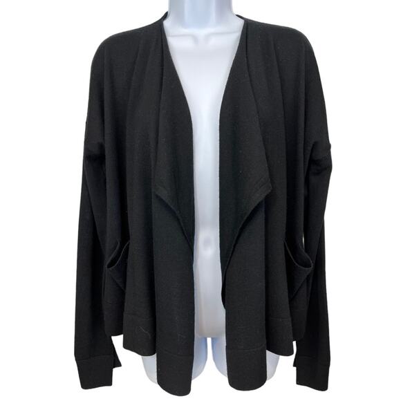 Armani Exchange 100% merino wool soft open cardigan sweater drape - Picture 10 of 12